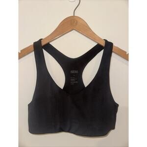 Girlfriend Collective Women’s Paloma Sports Bra Gray V-neck Size Medium
